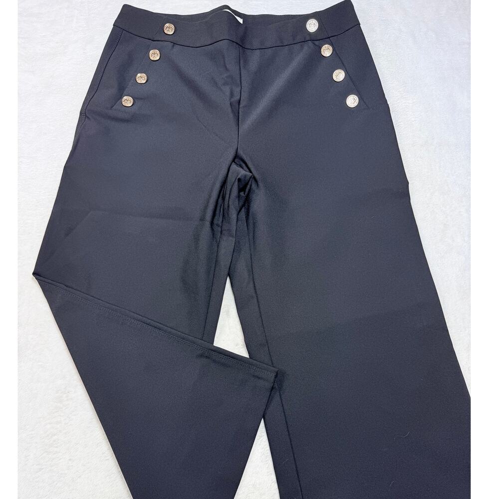 Haver Blair London Sailor Pants Wide Leg Gold Button Crop Corpcore Womens Sz Lg